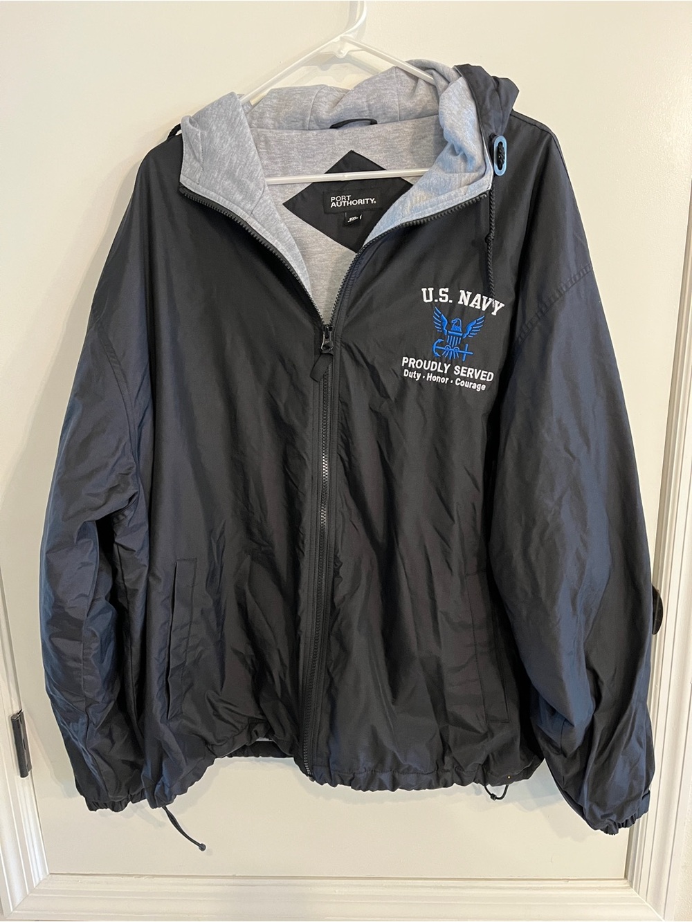 Men’s size 2XL Port Authority U S Navy Proudly Served Full Zip Jacket